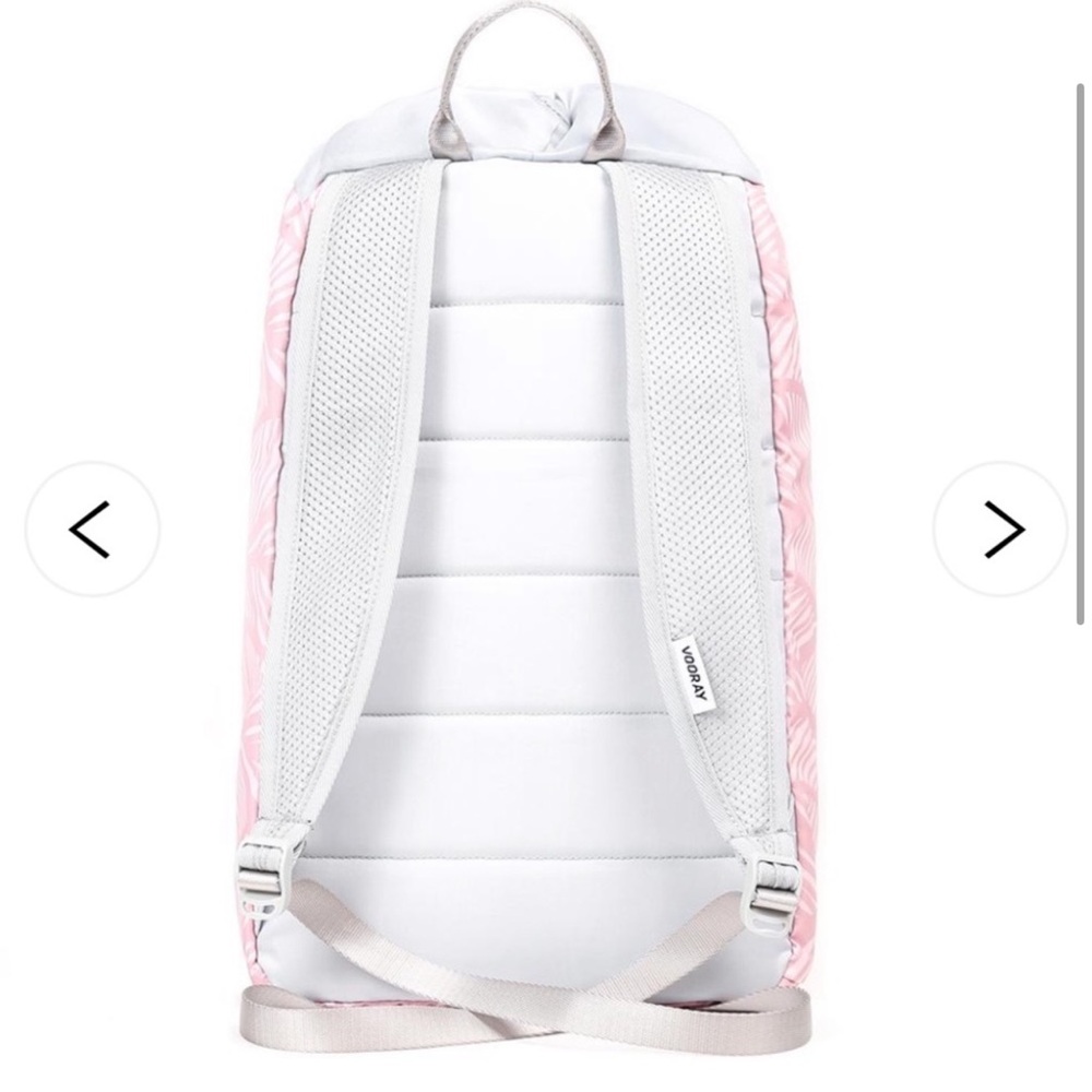 VOORAY Stride Cinch Backpack Pink Gray Lightweight Backpack Bag - Picture 3 of 15